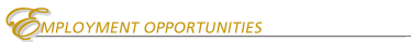 Employment Opportunities